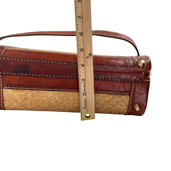 Bosboom Orient Express Vintage Wicker Leather Hard Case Travel Bag Crossbody - Picture 15 of 16